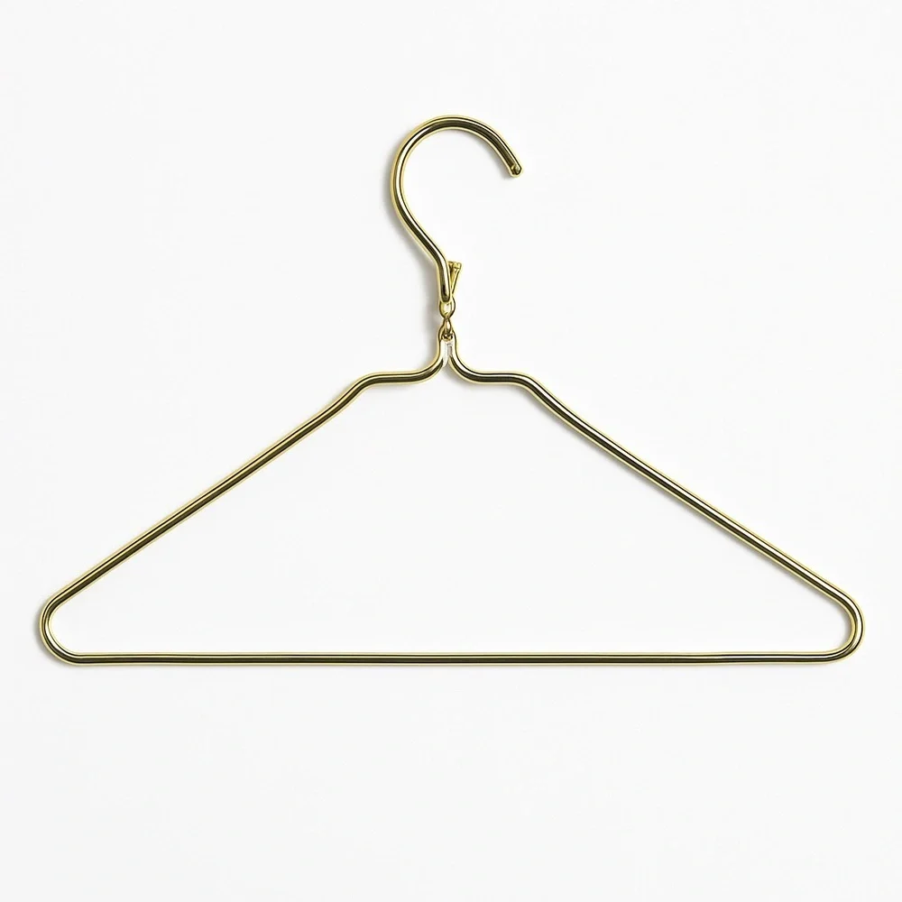 Set of 8 Gold Twist Aluminum Metal Hangers